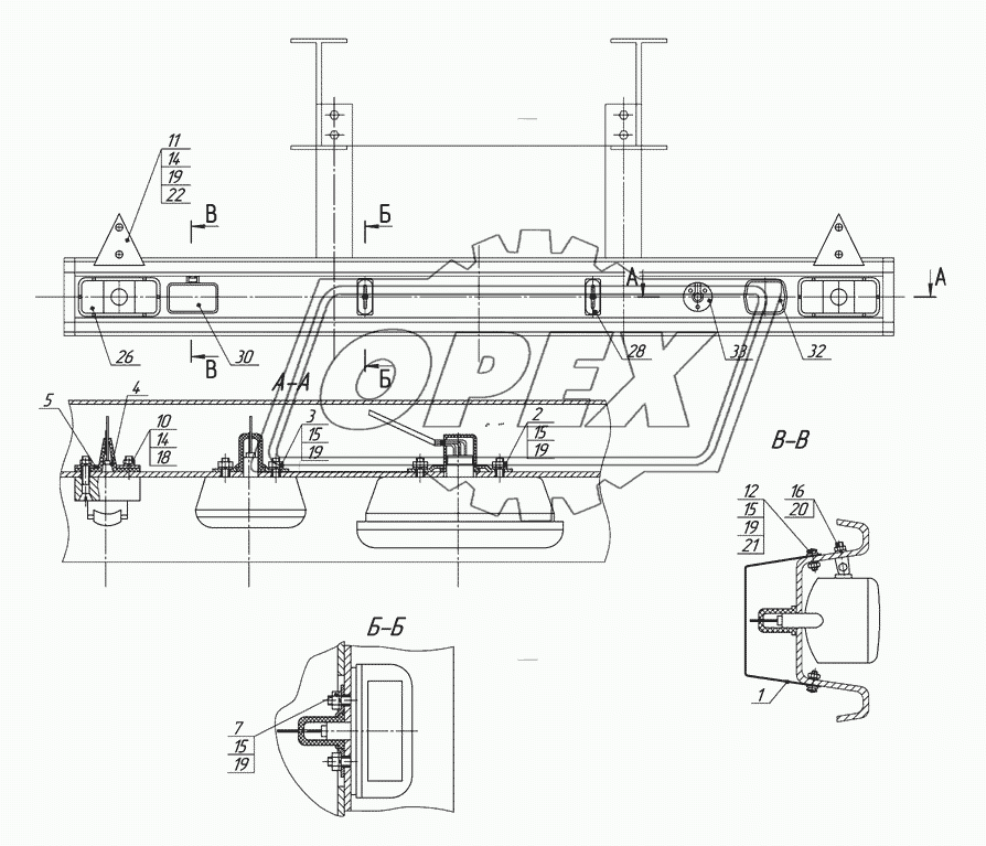 96741-3716010 Установка задних фонарей